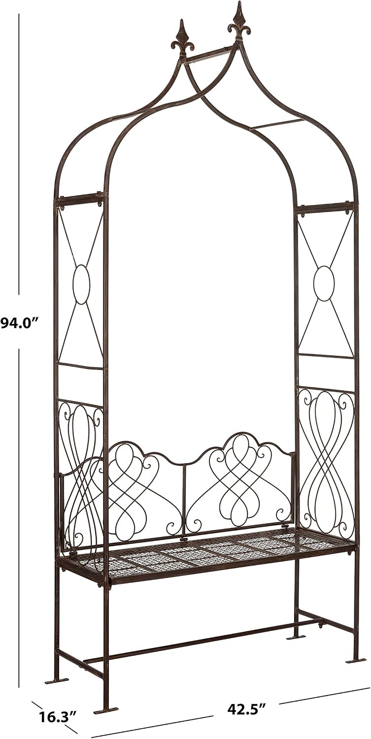 Safavieh Outdoor Collection Eloise Rustic Brown Arbor