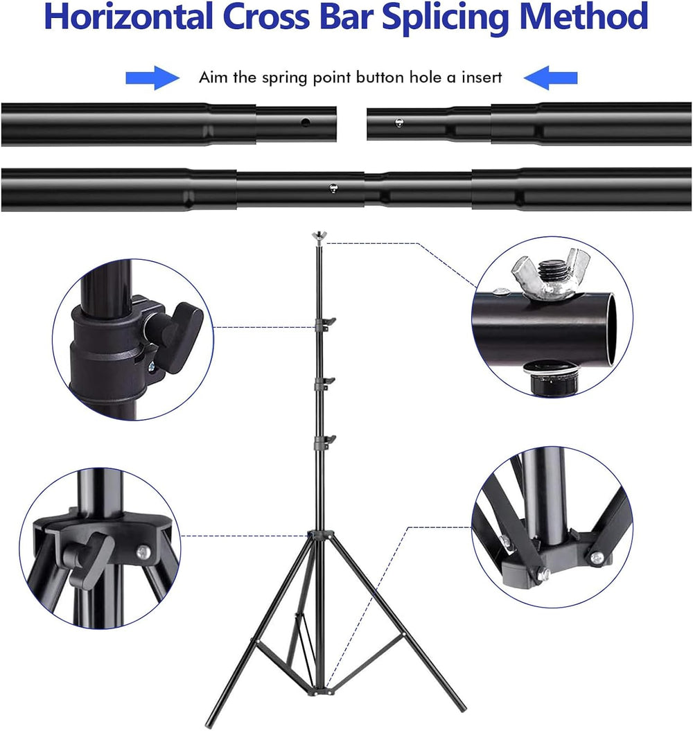SLOW DOLPHIN Photo Studio Background Stand Support Kit Backdrop Stand, 40ft (...