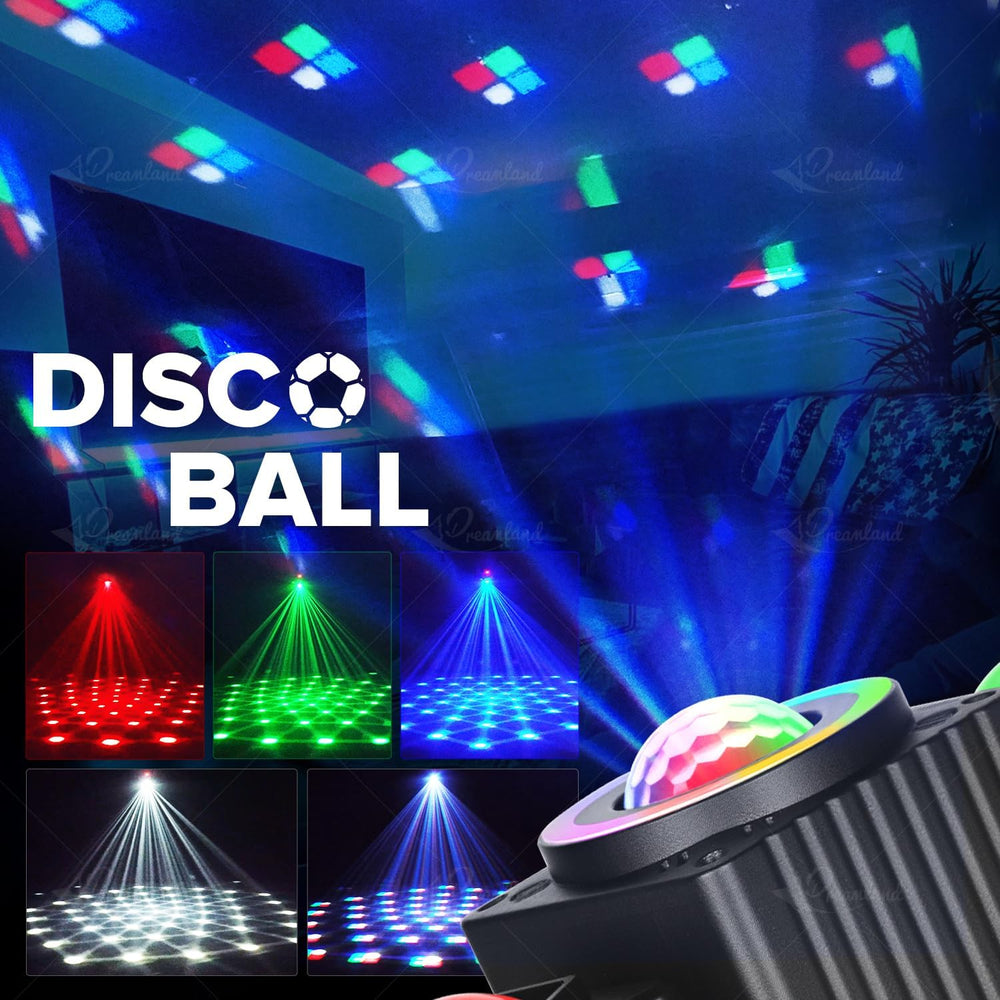 Dreamland Party Disco Light, Disco Ball Dj Light Sound Activated with Remote ...