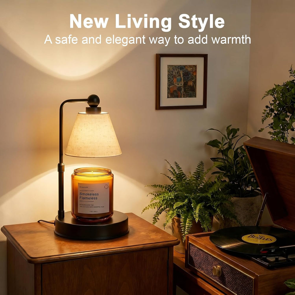 Candle Warmer Lamp with Timer, Dimmable, Adjustable Height, Modern Farmhouse ...