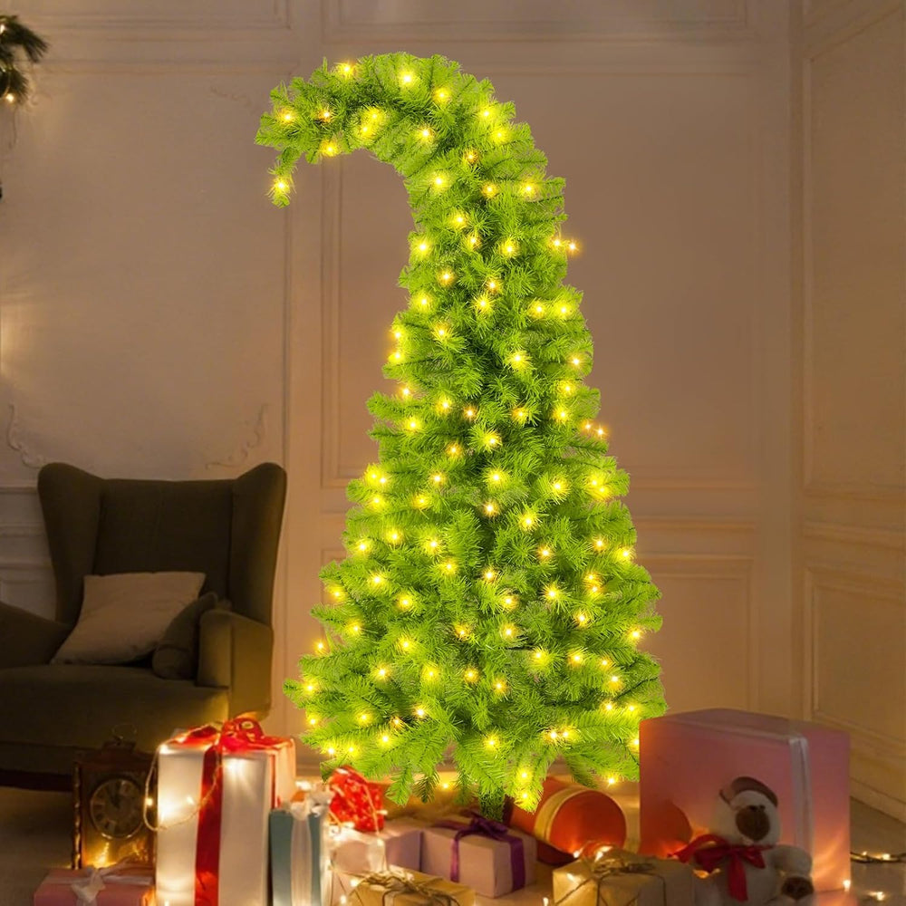 5ft Whimsical Christmas Tree with LED Lights - Artificial Christmas Tree with...