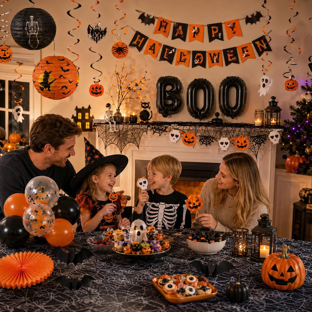 Halloween Party Decoration, 101Pcs Scary Halloween Indoor Decoration with Hap...