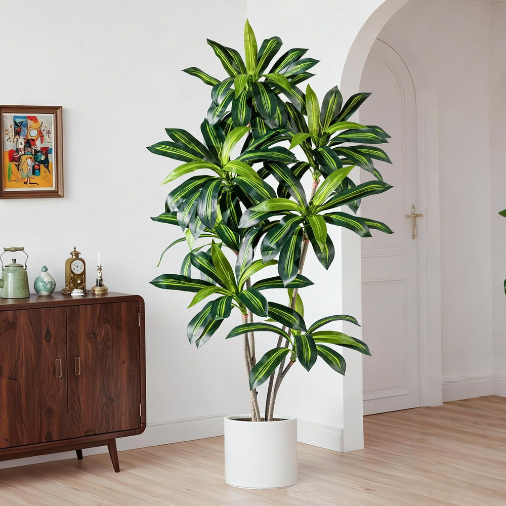 Erimda 6FT Artificial Dracaena Plant Dracaena Fragrans Artificial Tree, Reali...