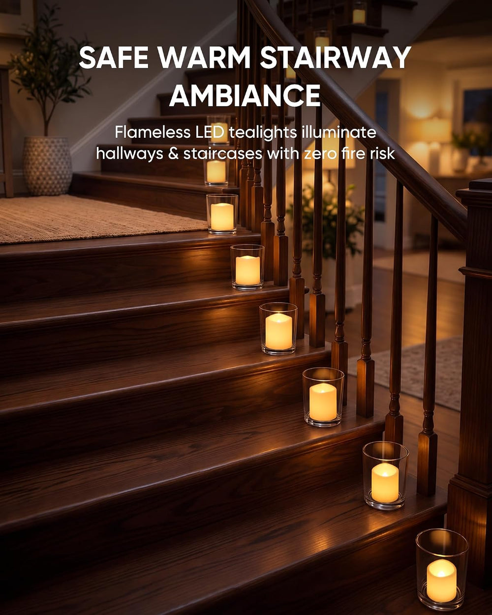 Homemory 100 Pack Ivory Flameless Flickering LED Votive Tealights Candles
