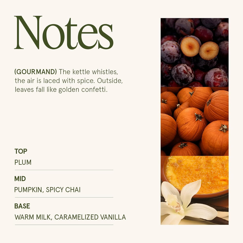 LA JOLIE MUSE Pumpkin Chai Scented Candles for Home, Natural Soy Wax,55 Hrs