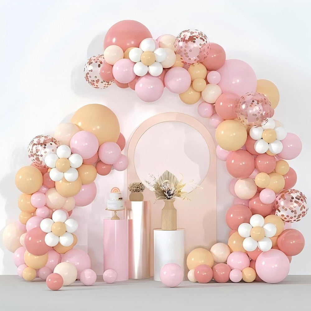 Bazen Half Balloon Arch Stand 7.5FT&6.2FT Wedding Arch Stand With Base Gold