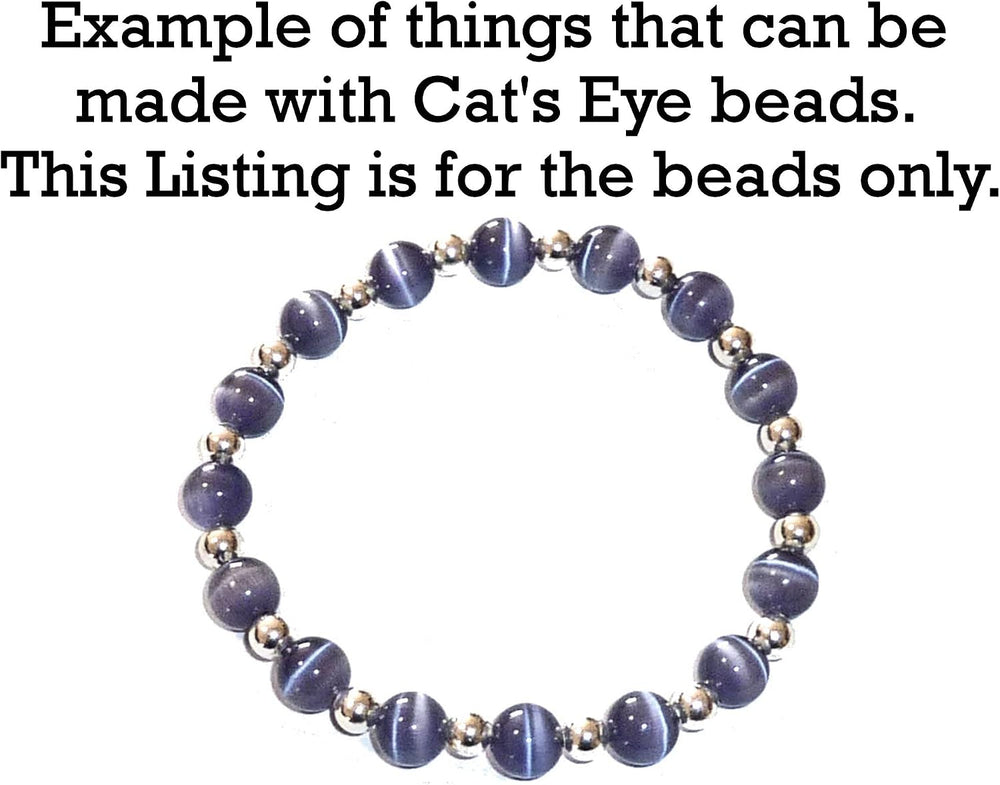 10 Strands of 8mm Round Beads, Fiber Optic Cats Eye Beads, 500 Beads, The Eye...