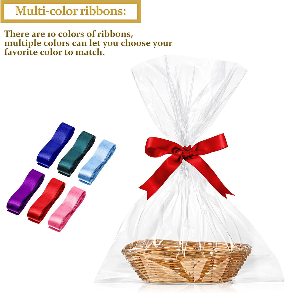 Blulu 12 Pcs Small Gift Baskets Empty Oval Christmas Gift Baskets Bulk