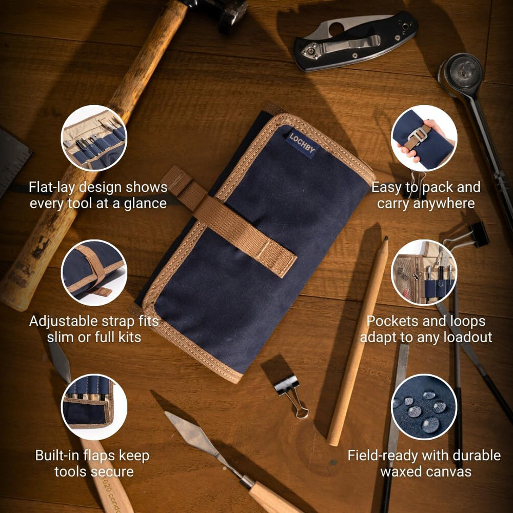 LOCHBY® Art & Electronic Organizer | EDC Roll-Up Tool Bag for Pen Lovers ...