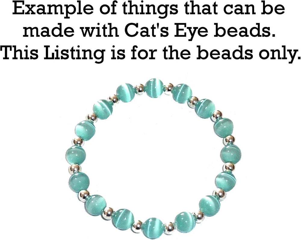 10 Strands of 8mm Round Beads, Fiber Optic Cats Eye Beads, 500 Beads, The Eye...