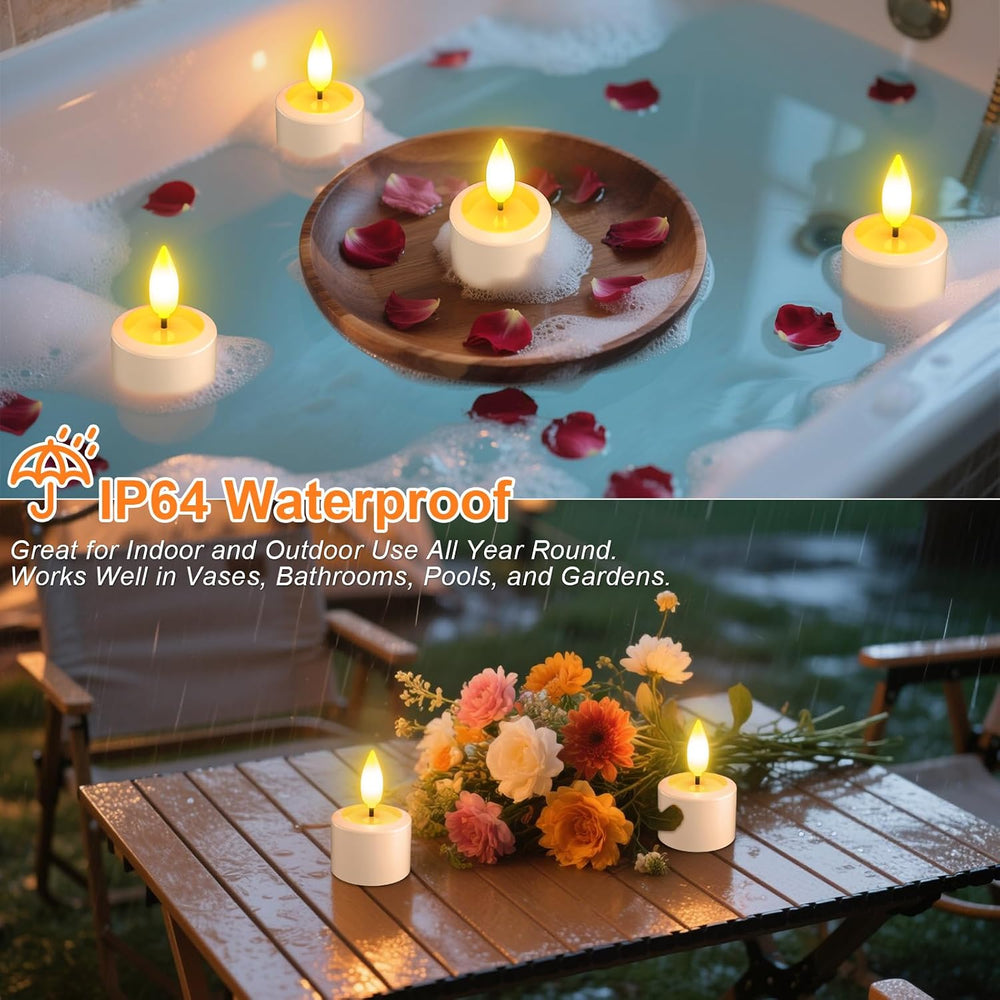 PChero Rechargeable Flameless Candles with Remote & Magnetic Charging Base