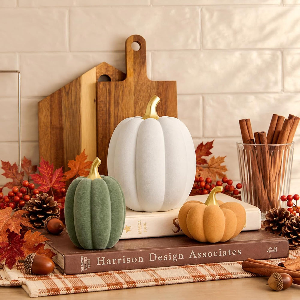 WDS WONDROUS Fall Pumpkin Decor, Faux Artificial Pumpkin for Home Table
