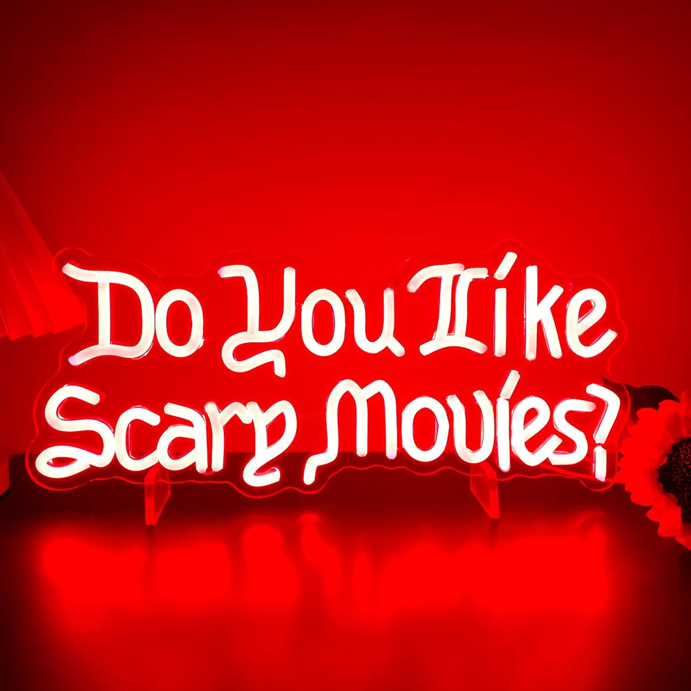 Do You Like Scary Movies Neon Sign LED Neon Light Red 17"x5.98"