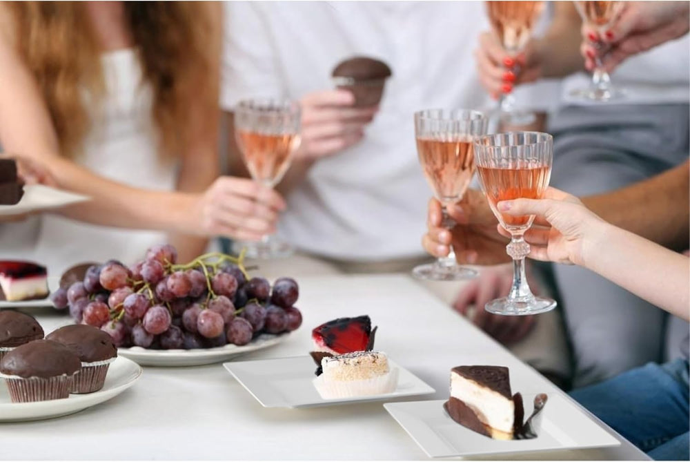 Exquisite Mini Disposable Appetizer Plates - 100 Pack 4.5 In. x 4.5 In. White...