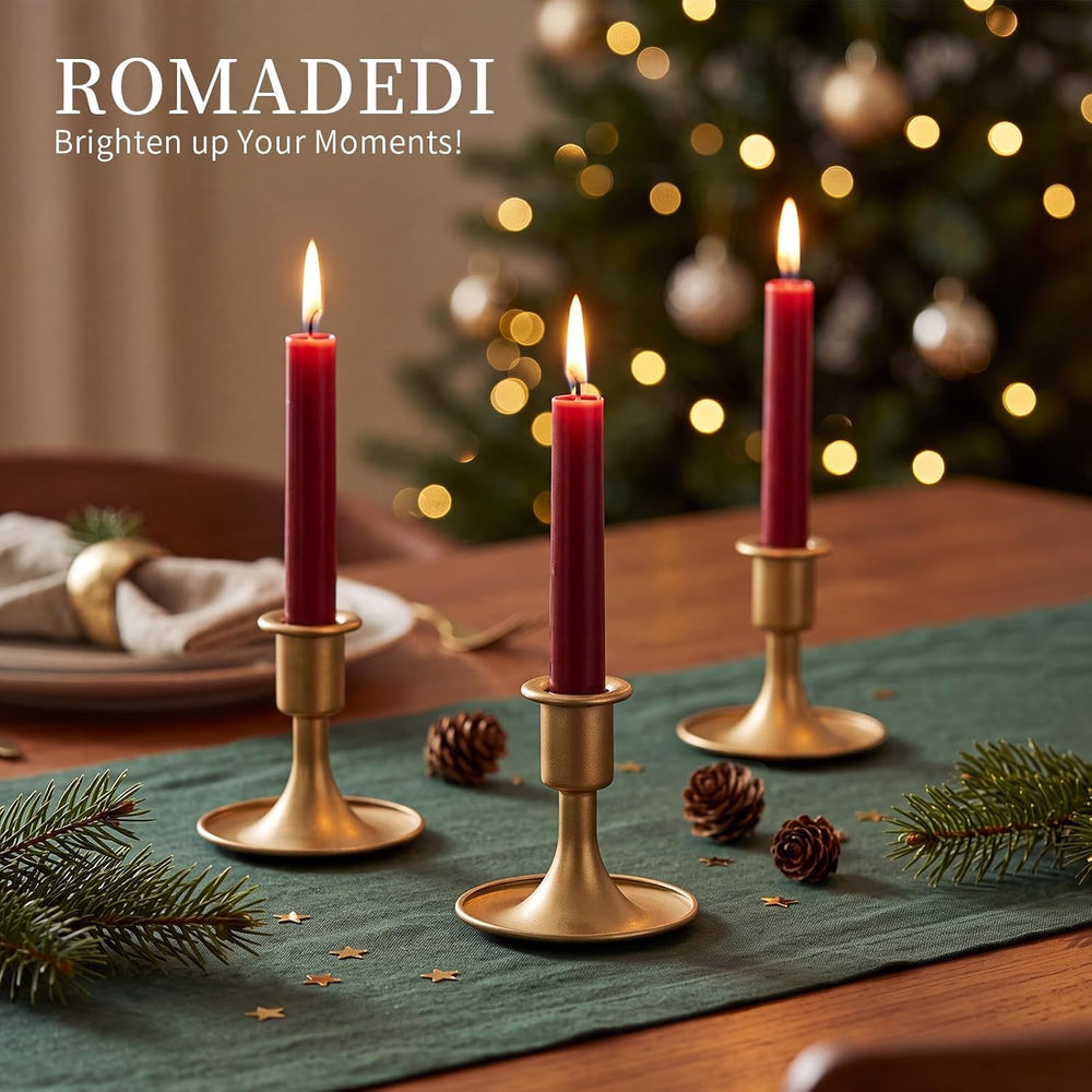 Candlestick Holders Taper Candle Holders, Romadedi Gold Candle Stick Candle H...