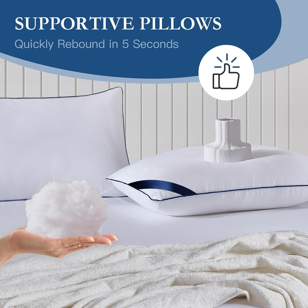 Meoflaw Bed Pillows Standard Size Set of 4, Luxury Hotel Pillows