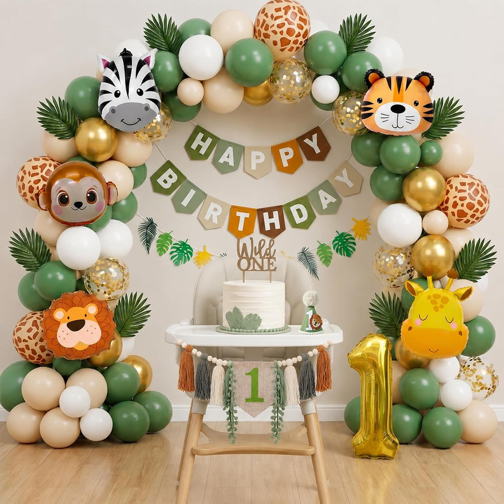 119Pcs Wild One Birthday Decorations For Boys, Safari 1st Birthday Decoration...