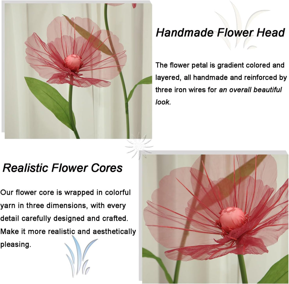 Giant Flowers for Decoration, 5.6 Ft Tall Artificial Silk Flower
