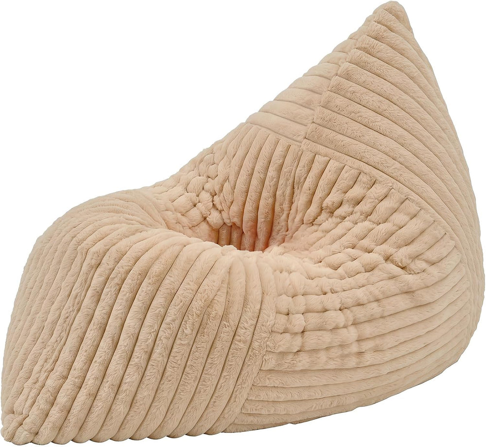 Hobestluk Bean Bag Chair Small Fluffy Pink Beanbag with Memory Foam Filled