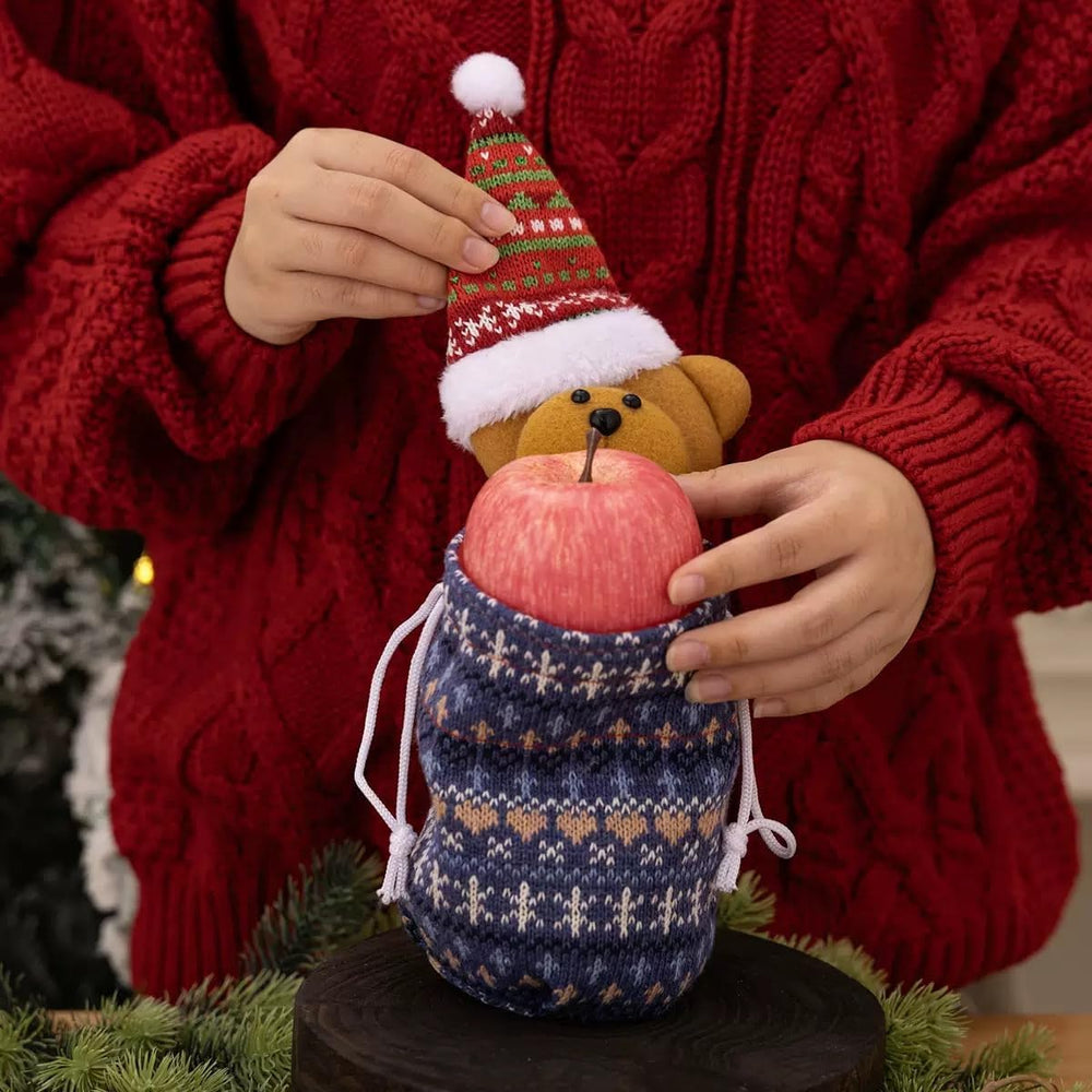 LASIYUAN 8 Pcs Christmas Small Drawstring Bag Gift Wrap Bags,Christma Doll St...
