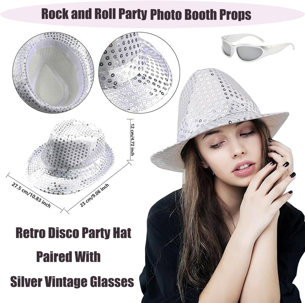50 Pcs Rock Party Photo Booth Props Set for Adults, Funny Rock Star Party Sun...