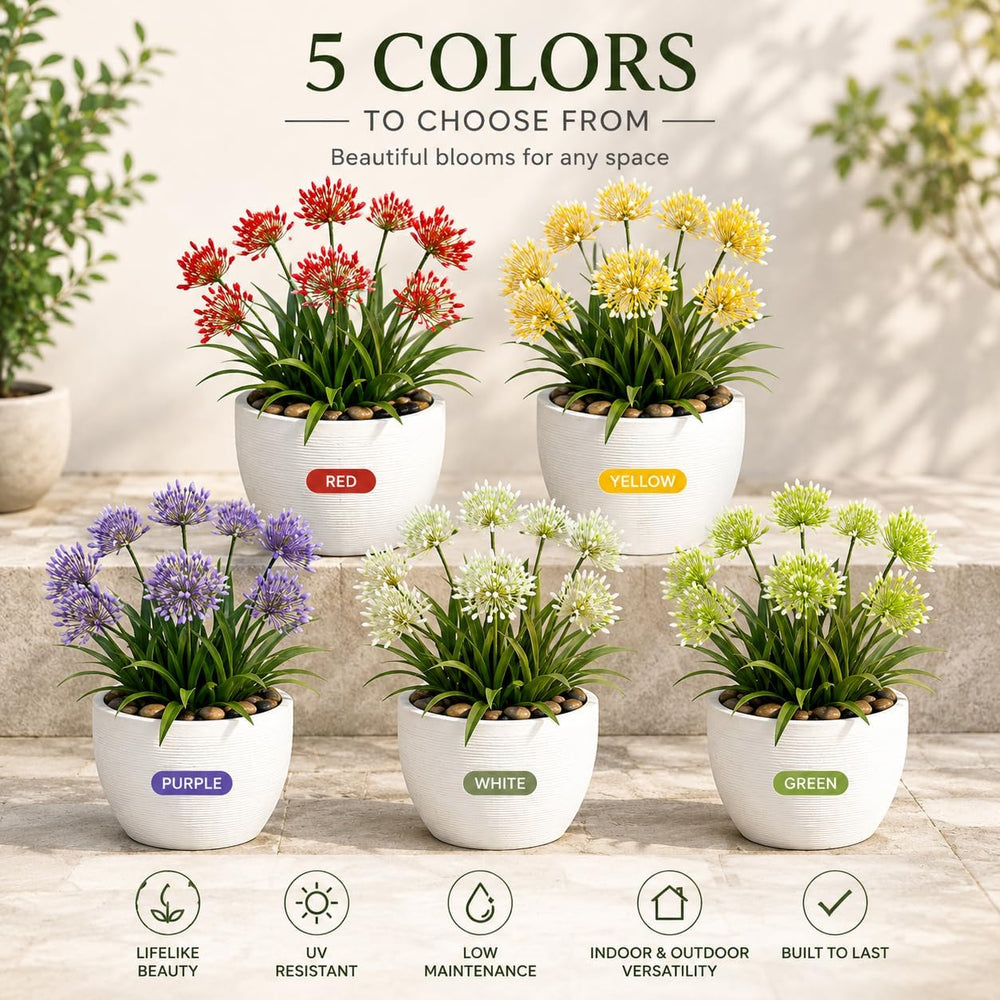 Artificial Agapanthus Flowers - 18.6" Tall 16 Bundles Plant