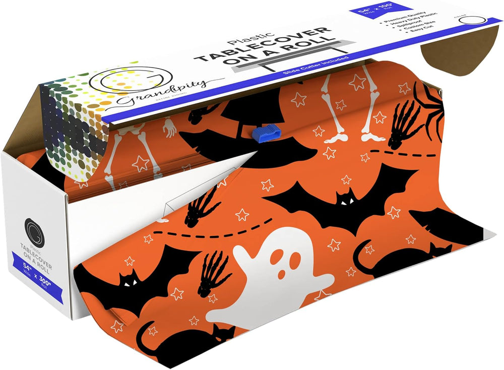 Grandipity Plastic Table Cloth Roll - 54in x 300 Ft. Table Cover