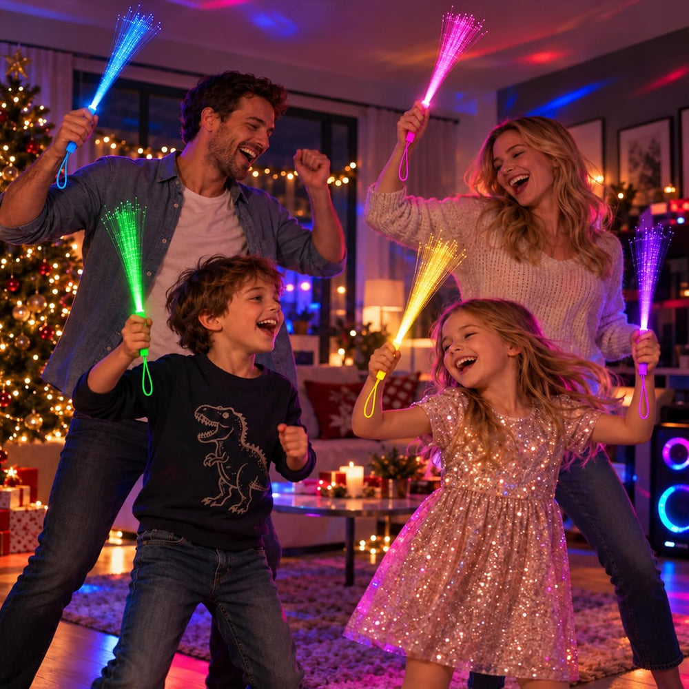 80 Pack Glow Sticks LED, Fiber Optic Light Wands for Concerts and Events