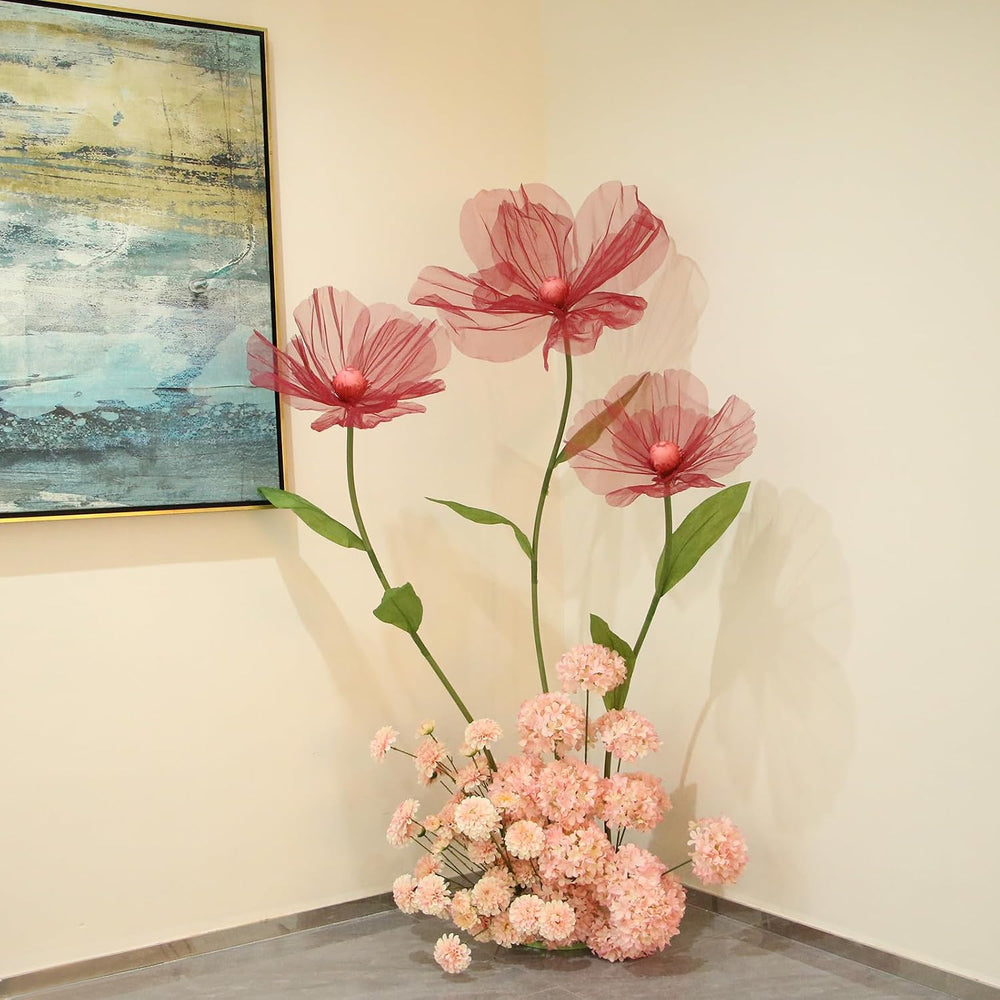 Giant Flowers for Decoration, 5.6 Ft Tall Artificial Silk Flower