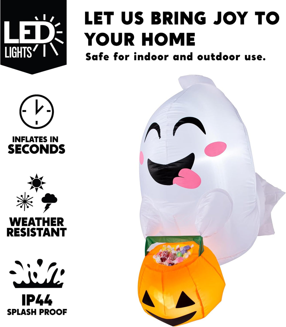 Joiedomi 4.5 ft Tall Halloween Inflatable Outdoor Decorations, Blow Up Hallow...