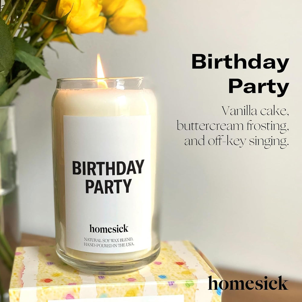 Homesick Scented Candles for Home (Birthday Party) - 13.75 oz Long-Lasting Na...