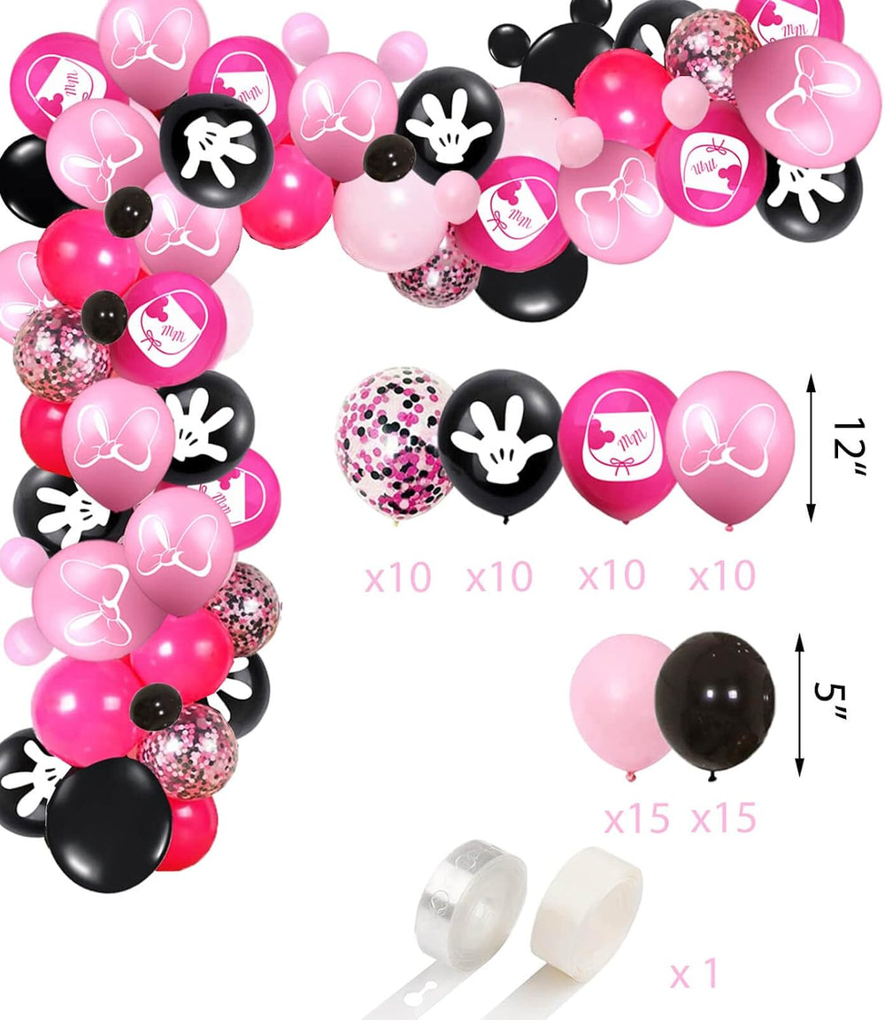 185 Pcs Pink 1st Birthday Party Decorations, Girls Onederful Balloons Arch Ga...