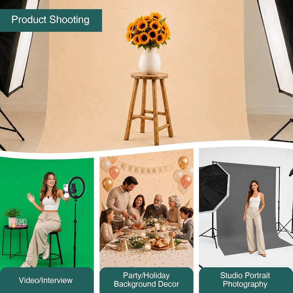 Kate White Photography Backdrop Solid White Photo Background for Portrait