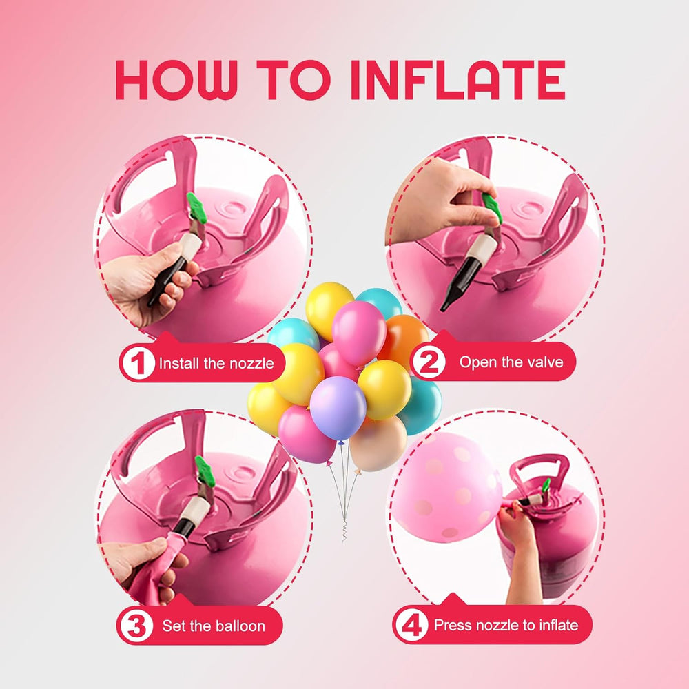 13L Helium Tank for Balloons At Home, Inflates Up to 50 9" Latex Balloons