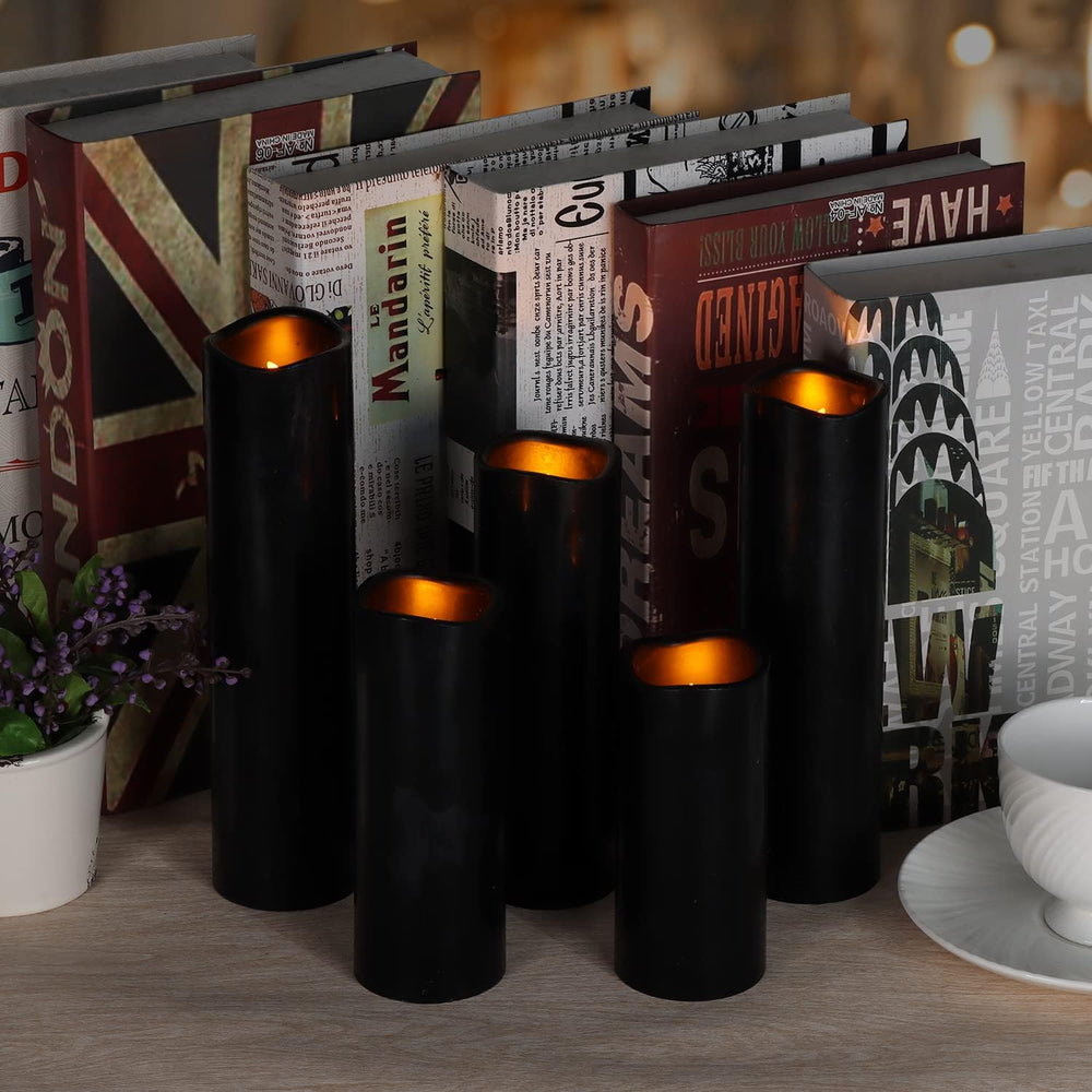 Flameless Candles (Black Set of 9)