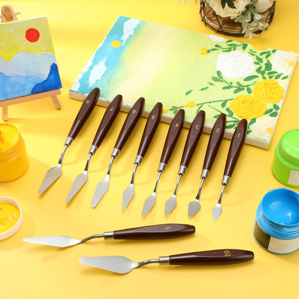 Lasnten 27 Pcs Palette Knife Set Stainless Steel Painting Knife Set