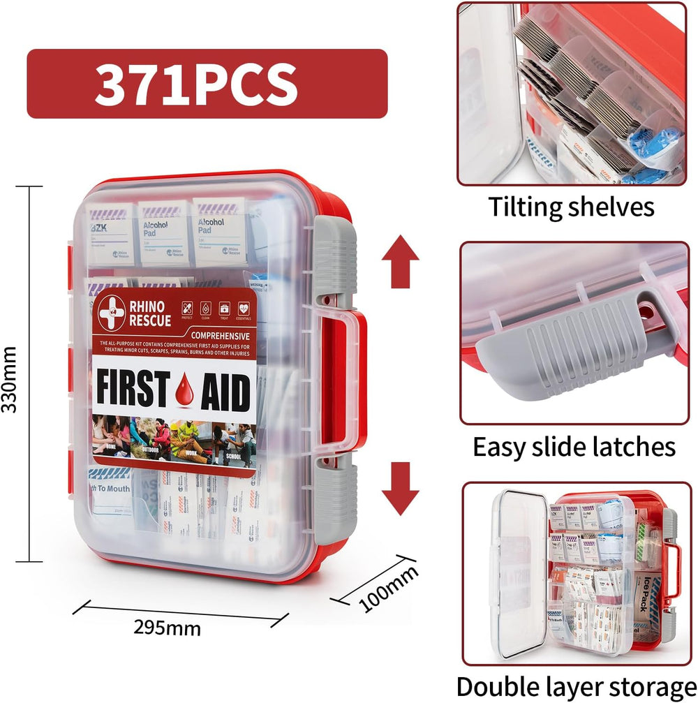 Rhino Rescue OSHA All-Purpose First Aid Kit, Home & Office Professional M...