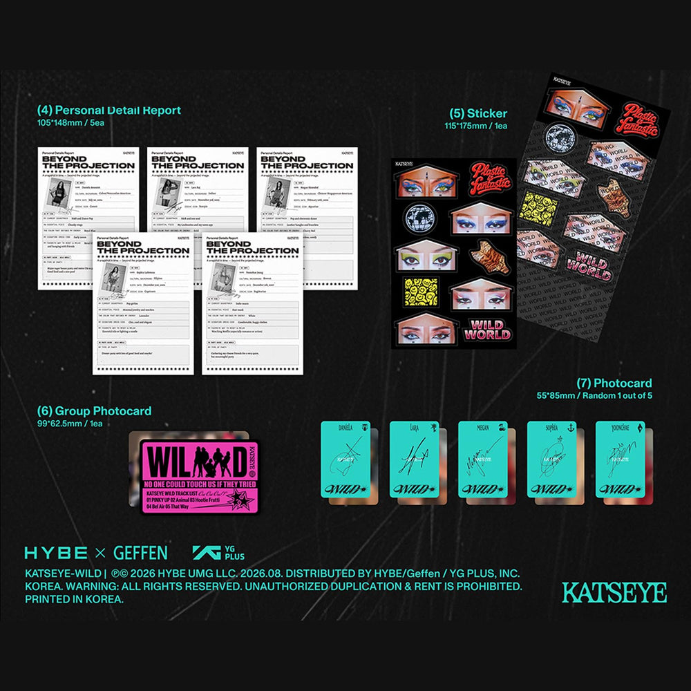 KATSEYE WILD EP Album Random Ver. 3 Extra Photocards