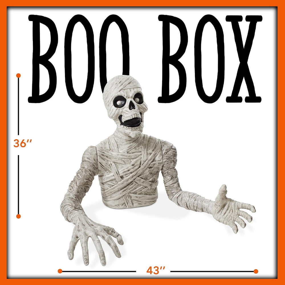 BOO BOX 3 Ft. Halloween Groundbreaker Mummy, Giant Outdoor Decoration for Yar...
