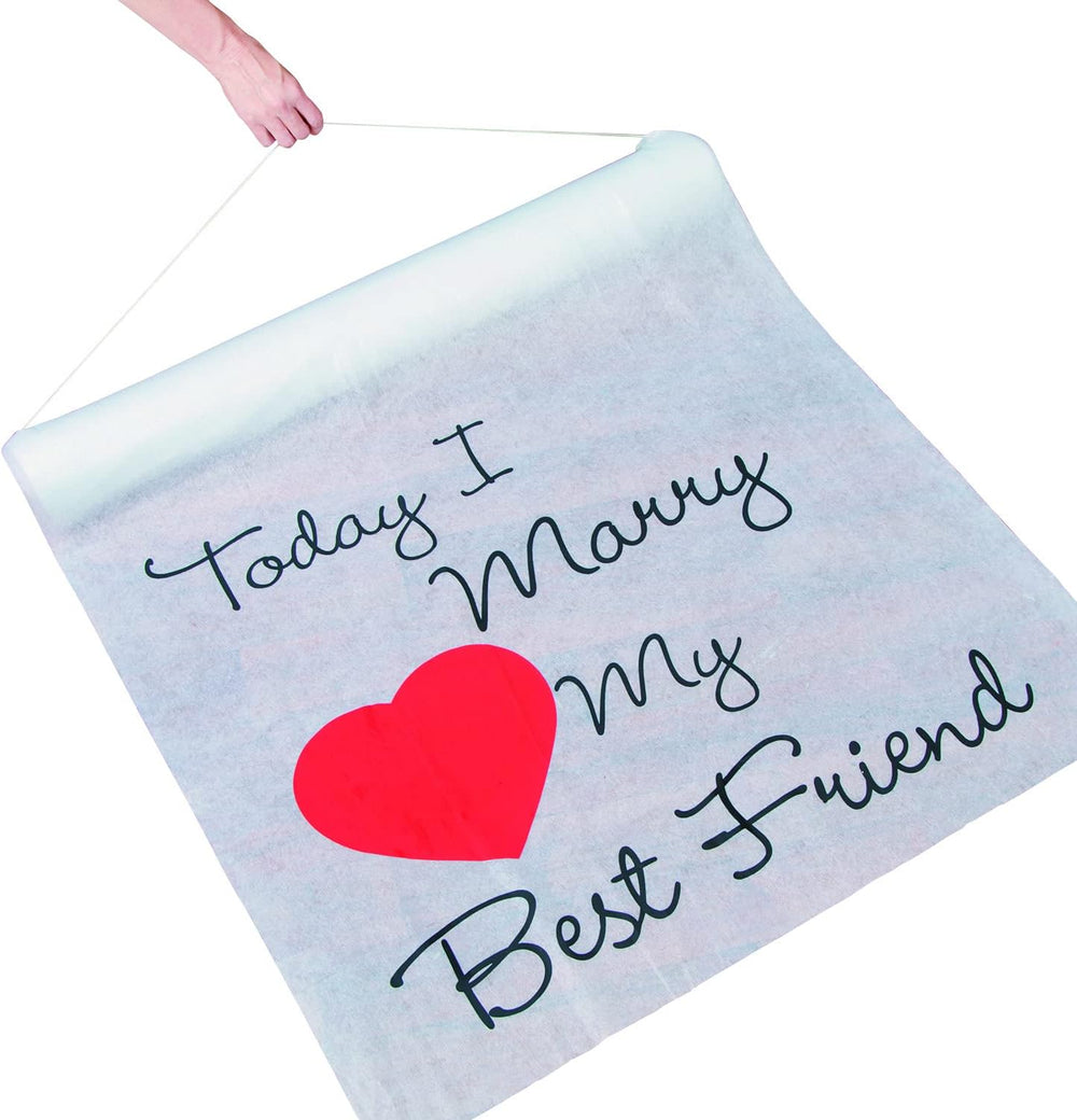 Fun Express Today I Marry My Best Friend Aisle Runner for Wedding