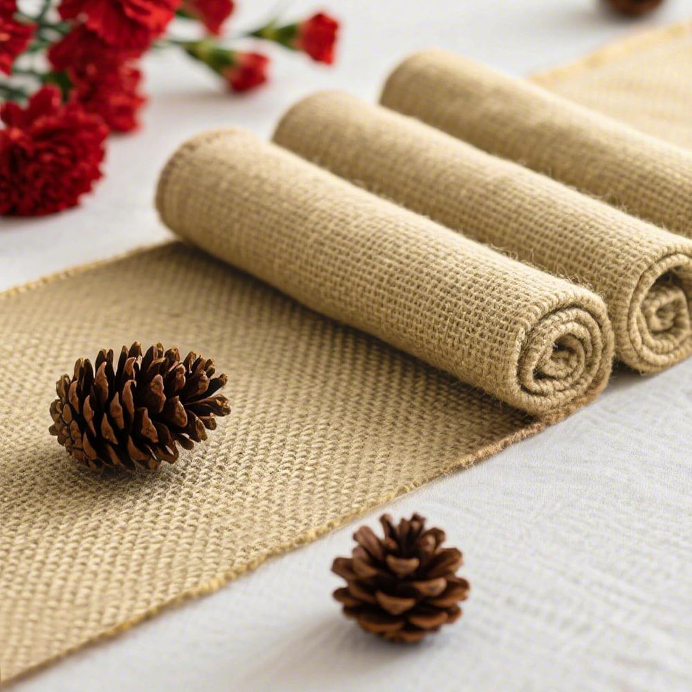 13 Pack Burlap Table Runners 12 x 108 Inches Farmhouse Jute Runner Rustic Bur...
