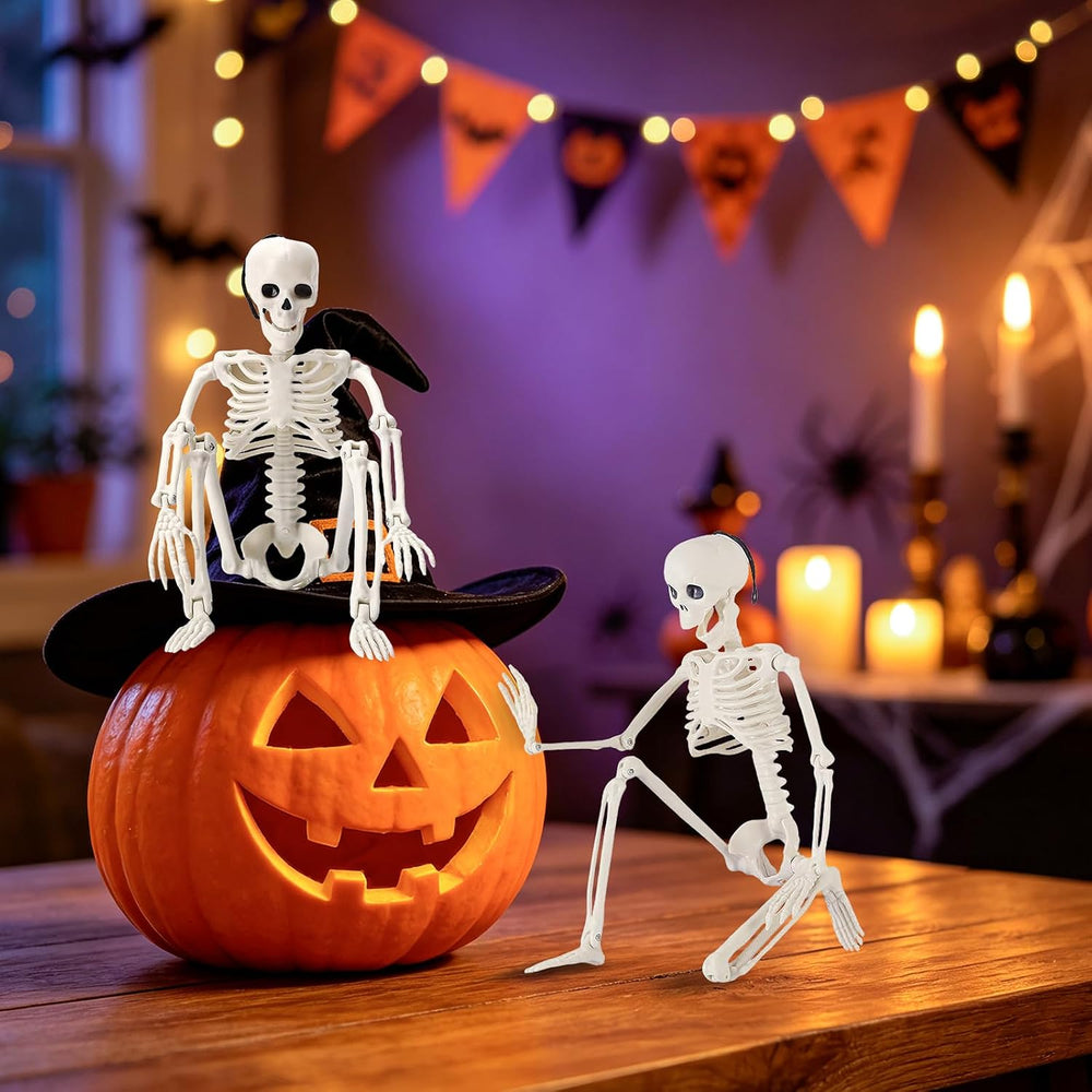 KIRAAT 10 Pack 16" Halloween Skeletons Set for Halloween Decorations Par...