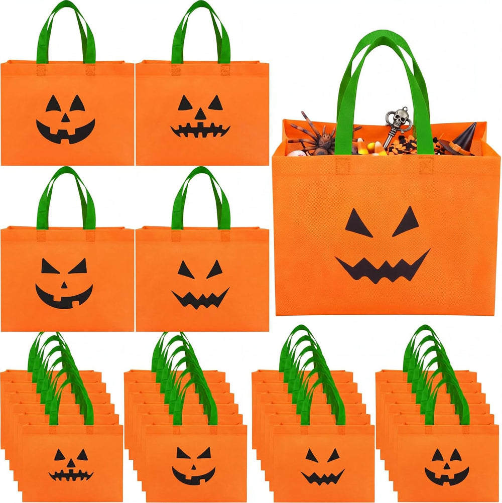 36 Pcs Large Halloween Treat Tote Bags Non Woven Gift Bags 13" x 10"...