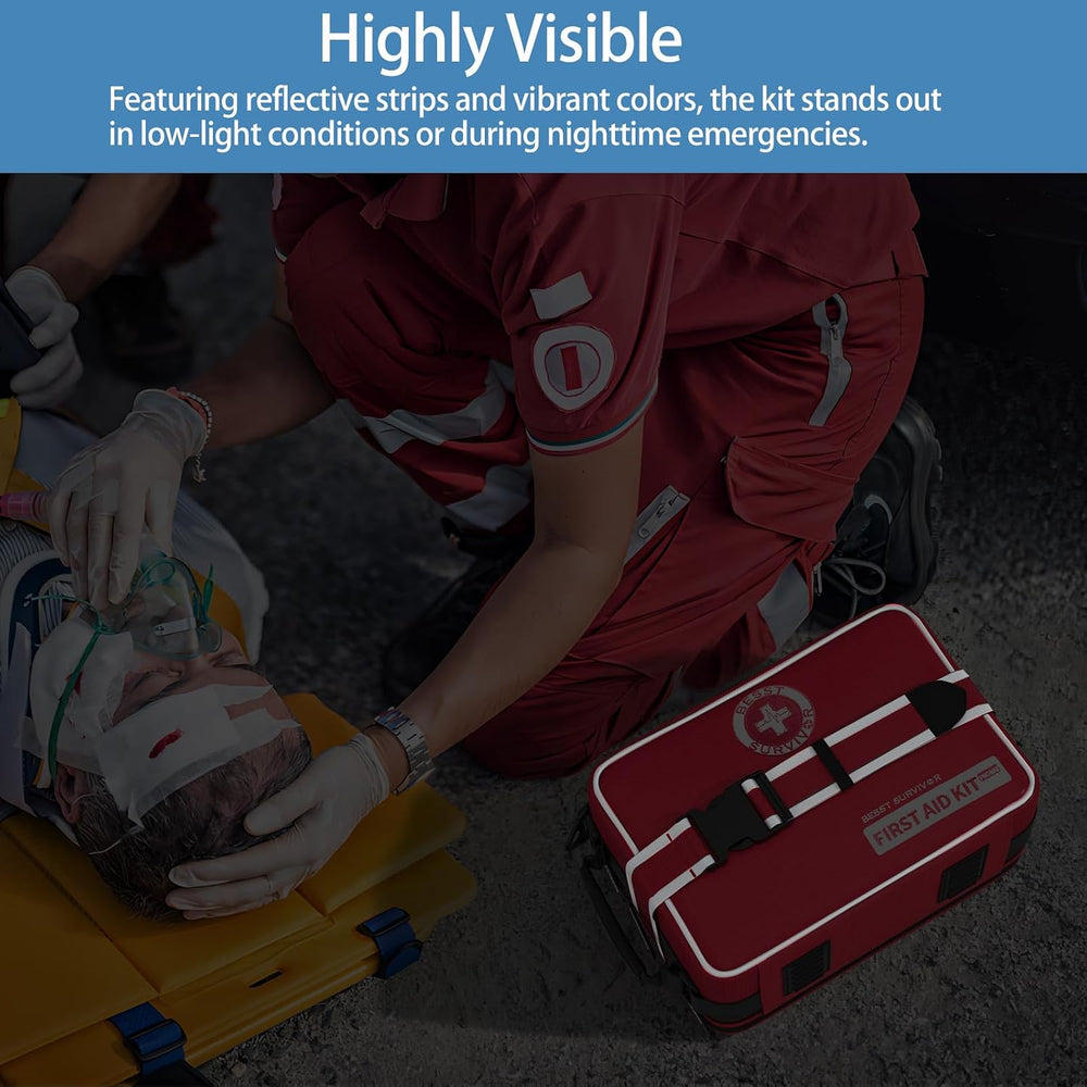 Besst Survivor 401 Pieces First Aid Kit with 2 Chest Seals & Israeli Band...