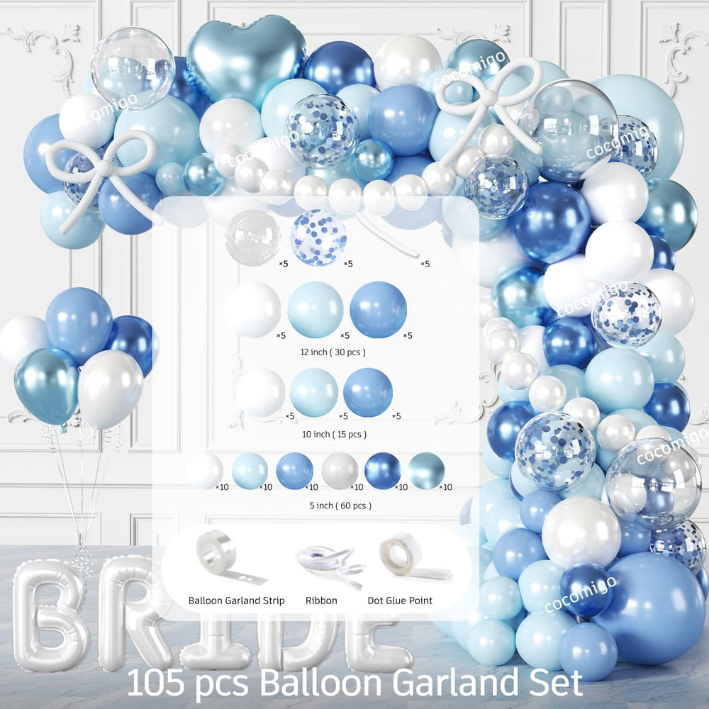 271PCS Something Blue Before I Do Bridal Shower Decorations Set