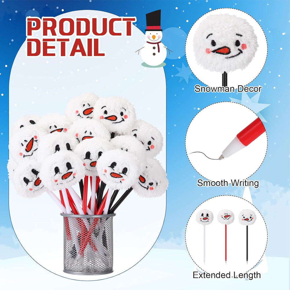 Maitys 24 Pcs Halloween Pens for Adults Horror Snowman Pens Stationery