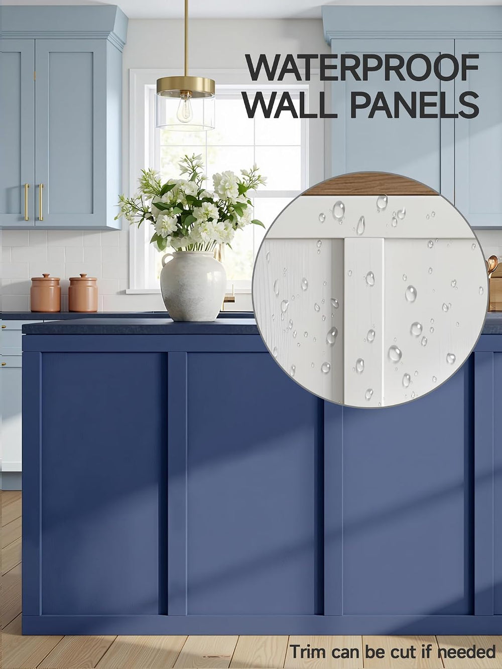 Upick Board and Batten Wainscoting Panels, Paintable, 94" x 54", White