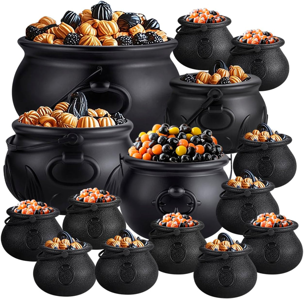 MEADIN 15 in 1 Package (12.8”, 9.8”, 7.6”, 5.7”, 2.7”) Large Black Plastic Wi...