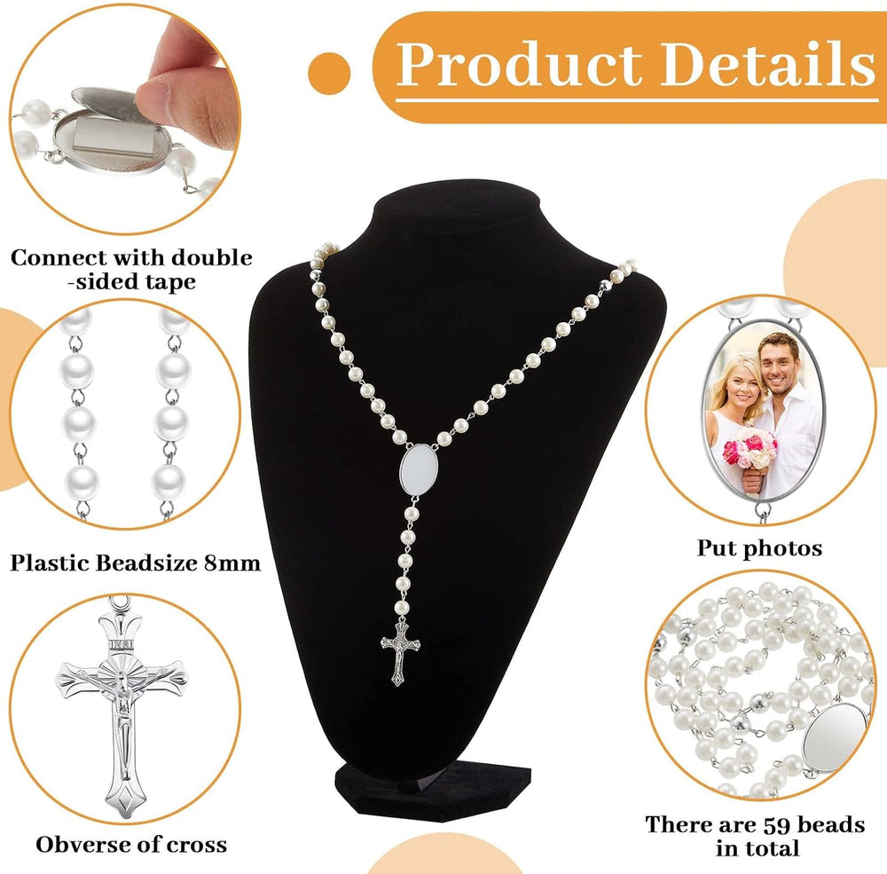 Taiyin Sublimation Blanks Rosary Beads Necklace Catholic Rosaries