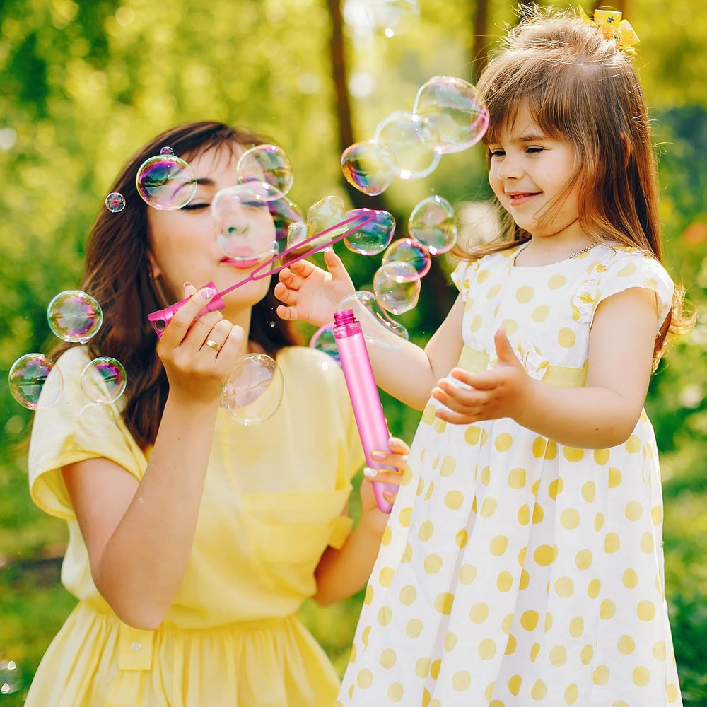 48 Pack Bubble Wand Bulk, Bubble Solution for Summer Outdoor Activities
